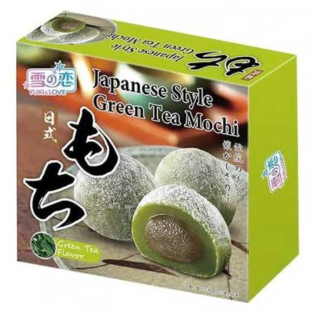 Mochi, ryżowe ciasteczka z zieloną herbatą 140g Yuki & Love
