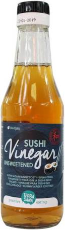 Ocet do sushi z brązowego ryżu, niesłodzony, filtrowany Bio 250ml - Terrasana