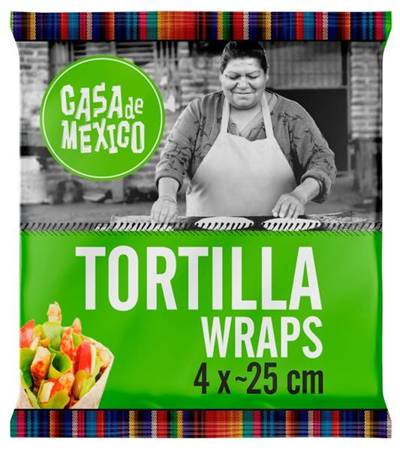 Tortilla wrap 25 cm 240 g (4 sztuki) Casa de Mexico